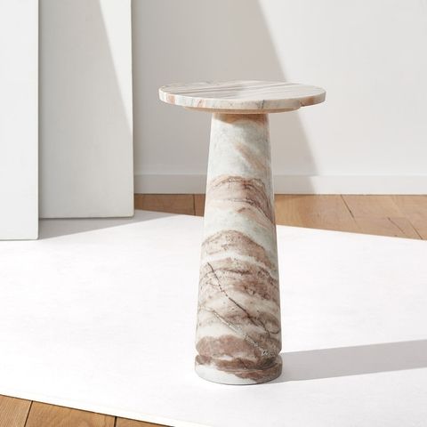 Safavieh Couture Valentia Tall Round Marble Accent Table - 22 In W X 21 ... in How to Choose the Perfect Safavieh Couture Valentia Tall Marble Accent Table Brown for Your Space