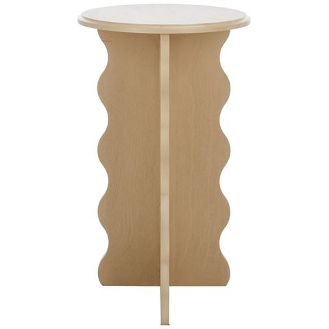 Safavieh Lilith Wavy Wood Accent Table In Natural | Cymax Business within Safavieh Couture Madelynn Round Wood Accent Table, Natural