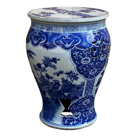 Small Chinese Blue & White Porcelain Flower Birds Round Stool Table ... regarding Exploring the Artistry of Chinese Blue and White Porcelain Flower Birds Design