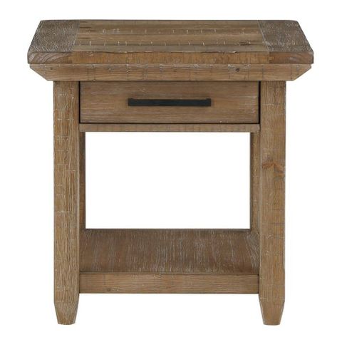 Steve Silver Riverdale 24 In. Driftwood Brown Rectangle End Table ... throughout Popular Trends in 24 Chrome Manufactured Wood and Iron Rectangular End Table Styles Today