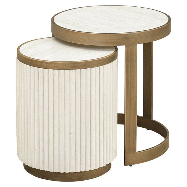 Tivoli Set Of 2 Side Tables By Olivia&#039;s | Ufurnish.com inside Exploring the Craftsmanship of Glass Tabletops