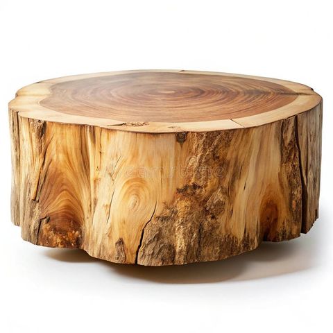 Tree Stump Coffee Table With Natural Wood Grain Stock Illustration ... with How Tree Stump Tables Bring Natural Warmth to Modern Interiors