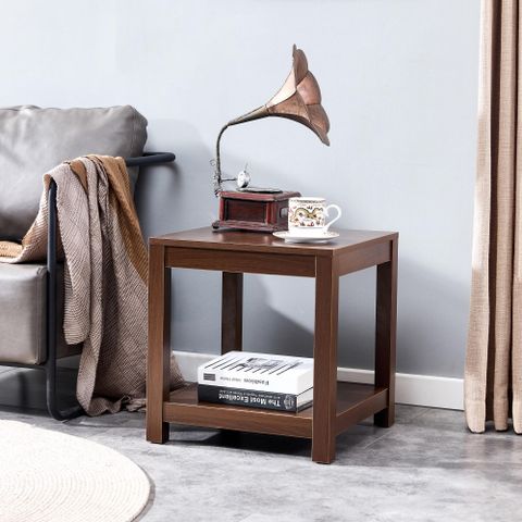 Ubesgoo Wood Square End Table, 3-Tier Night Stand, Coffee Table With ... with regard to Stylish 20" Square Side Table/Night Stand/Coffee Table, Espresso