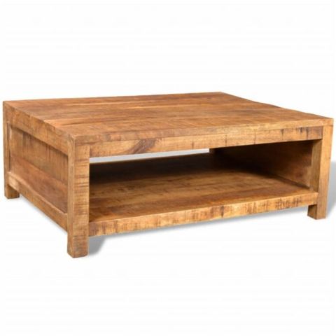 Vidaxl Coffee Table Solid Mango Wood, 31.5 "X23.6 "X11.8 " - Kroger throughout Vidaxl Side Table Set Of 2 Round Coffee Table Nesting Table Solid Mango Wood
