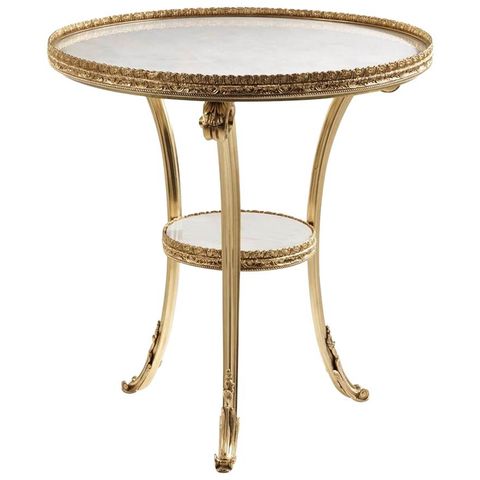White Marble Side Table With Poker Design Round Top And Pedestal ... with regard to Tyler Side Table 14.5" Round Marble Top Brass Hammered Pedestal Base