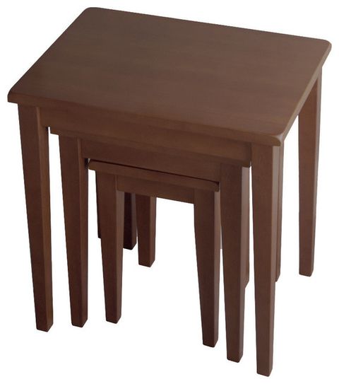 Winsome Regalia 3-Piece Transitional Solid Wood Nesting Tables In ... for Winsome Regalia Phone Stand Solid Wood Accent Table In Anitque Walnut