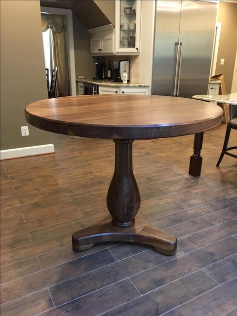 Wood Pedestal Table Base Design At Henry Briggs Blog with regard to Home Square Solid Wood Pedestal Table In Distressed Artifacts